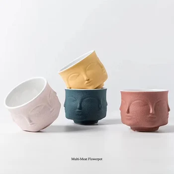 2020 Subtili Vaza, Kūrybinis Dizainas Vazonas Šiaurės Stiliaus Keramikos Papuošalų už Stalo Gėlių Veido, Aromaterapija Žvakės Taurė
