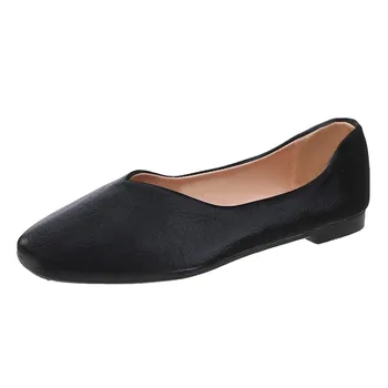 2021 Naujas Moterys Vieną Batai Mergaičių Kietas Didelis Dydis, Slydimo Plokšti Batai Seklių Komfortą Atsitiktinis Vieno Batai Zapatos De Mujer Zapatos