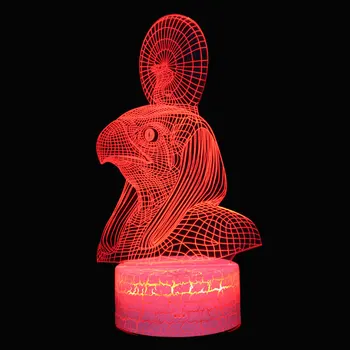 Erelis galvos faraonas tema 3D LED Lempos naktį šviesos 7 Spalvų Keitimas Palieskite Nuotaika Lempos Kalėdinių Dropshippping