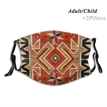 Navajo Indėnų Austi Meno 1915 Custom Design Dėl Vaikų, Suaugusiųjų Kaukė Apsaugos Nuo Dulkių Filtras Spausdinti Skalbti Veido Kaukė Vietos