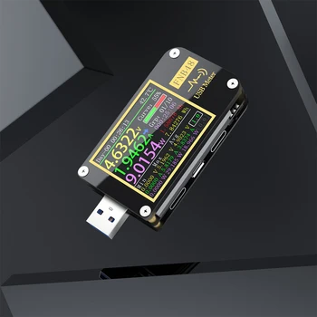 FNB48 LCD Ekranas USB Testeris Didelės Spartos Voltmeter Ammeter Greito Įkrovimo Srovė 1.77 colių Ekranas Skaitmeninis Matuoklis Nešiojamų Talpa