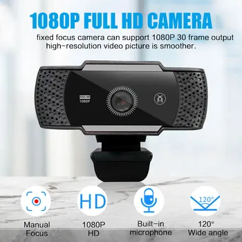 Full HD 1080P Mados Aukštos raiškos Vaizdo Skambučius Internetu, Web Cam KOMPIUTERIO Vaizdo skambučius, Kamera, Kamera su Mikrofonu Mic