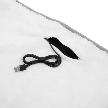 USB Šiltas Elektros Antklodė Skara Žiemos Kūno Pusės Pėdos Wamer Nešiojamų Šildomas, Antklodė, Mesti Kelionės Office Home Transporto priemonės