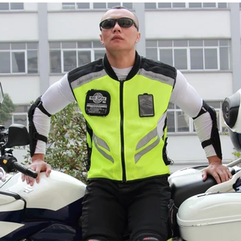 Motociklo Dviratininkas Lenktynių vest vyrų moteris motociklininkų švarkai Matomas Atspindintis Įspėjimo Audinio Liemenė JK22 Reflective apsauginius Drabužius