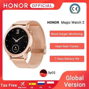 Pasaulinė Versija Garbę Magic Žiūrėti 2 Žiūrėti Magic 2 Smart Watch Moterų 42mm Kraujo Deguonies Telefonu Širdies ritmo Takelio, 