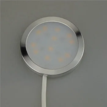 4pcs už rinkinį Pritemdomi 12V 2.5 W LED Pagal Kabineto Apšvietimo Belaidžio Nuotolinio Valdymo pulto LED Puck Šviesos Counter-LED šviesos Kabinetas