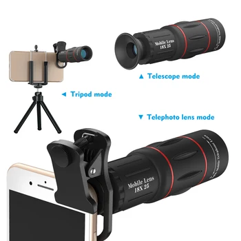 APEXEL 18 X Teleskopas Zoom Mobiliojo Telefono Objektyvas Universalus Įrašą, Telefonas, Fotoaparatas Lentes Su Trikojo iPhone 7 8 x xs 