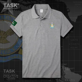 Oro Pajėgų Pakistano PAK Pakistano Islamo naujas Viršūnes trumpomis rankovėmis POLO marškinėliai medvilnės atsitiktinis mados Kvėpuojantis Streetwear vasaros tees