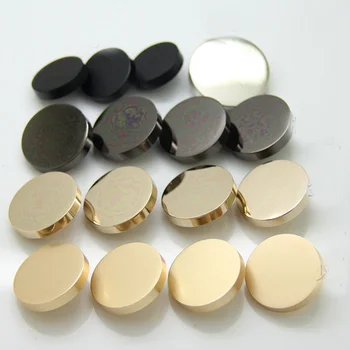 10vnt 15-30mm Aukštos kokybės sidabro juodojo aukso veidrodis metalo mygtuką vilnonis megztinis kailis sagtis švarkelis, striukė mygtuką C041