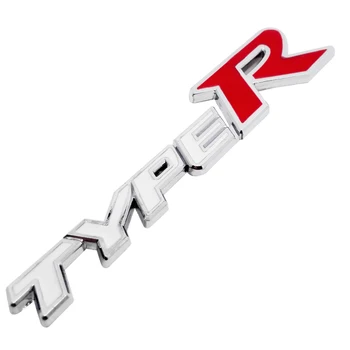 3D Metalo Lipdukas Honda TYPER TIPAS R Sutarimu Civic CRV Tinka Pilotas HRV Stream Crider Greiz Pažvelgti CRZ Vezel Automobilio Logotipas Ženklelis