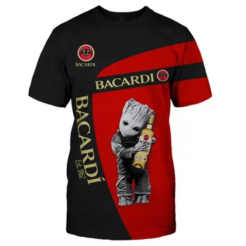 BACARDI-Karšto 2020 Karšto Naujas T Shirts Vasaros Mados 3D Print T-marškinėliai trumpomis Rankovėmis vyrams, Drabužiai 3D Atspausdintas marškinėlius Viršūnes Tees