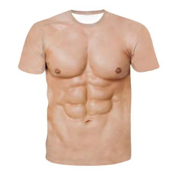 2021 naujų raumenų vyras spausdinami 3D T-shirt apvalus kaklas trumpas rankovės ponios T-shirt vyrams laisvalaikio moteriški marškinėliai topai