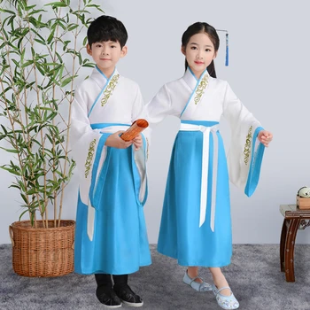 Senovės Kinų Kostiumas Vaikams, Vaikų Hanfu Suknelė Drabužių Liaudies Šokio Spektaklis, Kinų Tradicinė Suknelė Berniukas ir Mergaičių