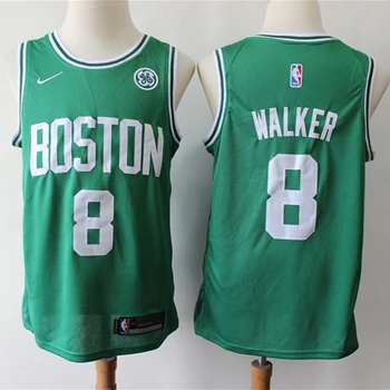 NBA Boston Celtics #8 Kemba Walker Vyrų Krepšinio Jersey 2019-20 Miesto Edition Swingman Jersey Dygsniuotos Retro Vyrų Megztiniai