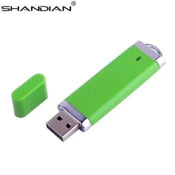 SHANDIAN USB plastiko lengvesni tikra Talpa USB 2.0 64GB 32 GB, 16 GB 4 GB pendrive Nemokamai Laivo Atminties dovana