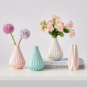 Gėlių Vaza Keramikos Stalo Vaza Mažų Namų Decore Kambarį Apdaila Šiaurės Modernus Stalo Apdailos Baltos Vazos