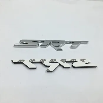 Naujoji Matinė Juoda/ Sidabrinė SRT Kamieno Emblema Lipdukas Sparnas Ženklelis Decal Dodge Ram Challenger Įkroviklis