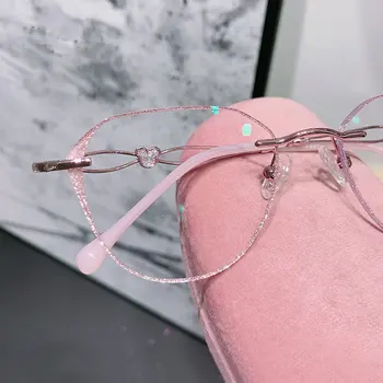 2020 naujas mados anti-mėlyna šviesa retro moterų akiniai, rėmelis, diamond frameless akiniai, rėmeliai gali būti pritaikyti trumparegystė