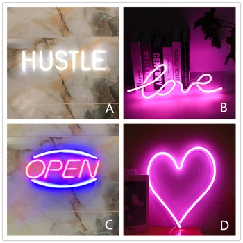VISŲ Stilių Užsakymą Neoninis Ženklas Led Neon Light Verslo Parduotuvė Prisijungti USB Kietas Šviesos Sienos Menas, Miegamojo Dekoracijos Namuose Šalis Atostogų