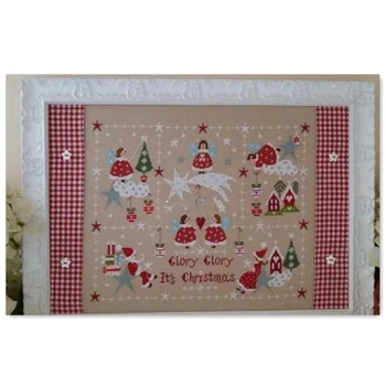 Gražią Kalėdų kryželiu rinkinys dizaino medvilnės, šilko siūlai 18ct 14ct 11ct lino linų spalvos drobė siuvinėjimui 