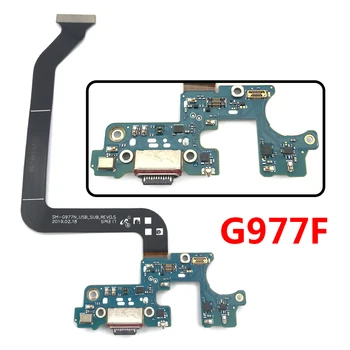 USB Įkrovimo lizdas Dock Jungties Kištuką Valdybos Flex Kabelis Samsung Galaxy S10 G977F S10 G977N S10 G977U
