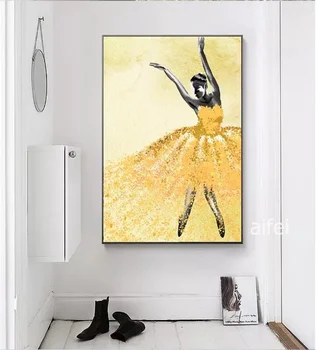 Šiaurės Anotacija Plakatas Grožio Ballerina Meno Aliejaus Tapybai Šiuolaikinio Namų Puošybai Drobės, Neįrėminti Sienos Nuotraukas, už Kambarį