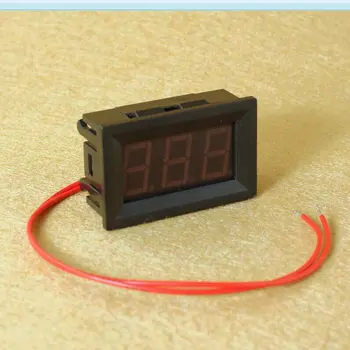 10vnt/daug Raudona Mėlyna Žalia skirti 0,56 colių AC70-500V Digital Voltmeter Įtampos Skydelis Metrų LED Digital Voltmeter Įtampos Ekranas 2 Laidai