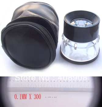 0,1 MM X 300 Etiketės Dydį Didinamojo Stiklo didinamąjį stiklą už Juvelyras Loupe Antspaudas mažmeninės 1PCS