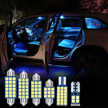 14pcs Auto LED Lemputės Automobilių Salono Dome Žemėlapio Skaitymo Lemputė Rinkinys Kosmetinis Veidrodėlis Daiktadėžė Kamieno Žibintai Audi Q5 SQ5 8R 2008 m. - 2019
