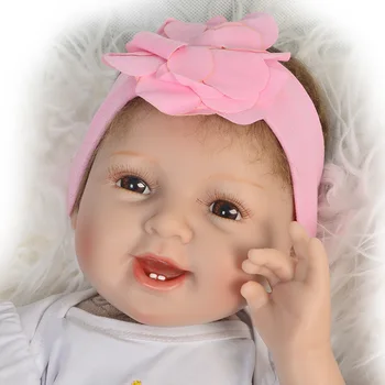 NPK LĖLĖS 22 Colių 55cm Puikus bebe reborn baby girl silikono lėlės, žaislai vaikams, gimtadienio dovana naujagimio gyvas lėles