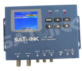 Hdmi moduliatorius Satlink WS-6990 HDAV įvesties vieno kanalo DVB-T Moduliatorius Kompaktiškas ir siena mountable WS6990 dvb-t) metrų