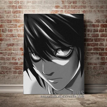 Death Note L Pobūdžio Anime Drobės Tapybos Dekoro Sienos Menas Nuotraukas Miegamasis Tyrimas Namo Kambarį Apdaila Spaudinių Plakatas