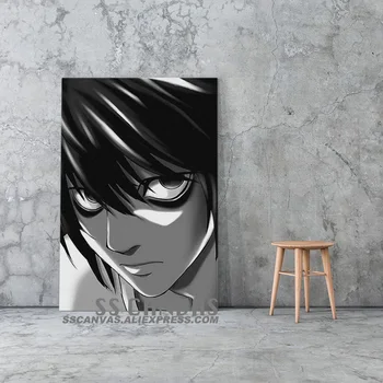 Death Note L Pobūdžio Anime Drobės Tapybos Dekoro Sienos Menas Nuotraukas Miegamasis Tyrimas Namo Kambarį Apdaila Spaudinių Plakatas