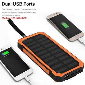 Nešiojamų Greito Įkrovimo DIY Saulės Energijos Banko Atveju Rinkinys Nesurinkti Dalys Kelionės Dual USB Mobiliojo Galia Bankas Atvejais Su Saulės baterijomis