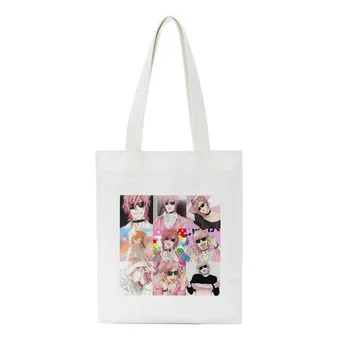 Moterų pečių maišą Bj Alex anime spausdinti pirkinių krepšys atsitiktinis didelės talpos animacinių filmų korėjos stiliaus Harajuku Kawaii pečių maišą