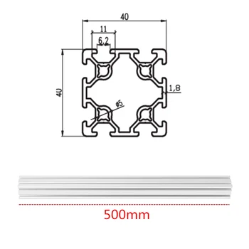 500mm Ilgis 4040 Dvigubo T-Slot Aliuminio Profilių Ekstruzijos Rėmo remiantis iki 2020 m., CNC 3D Spausdintuvai Plazmos Lazeriai