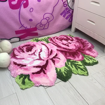 Naujas atvykimo rose kilimėlis rose meno rožių kilimas, kilimas, flocking kilimą kambarį raudonas purpurinis rožinis