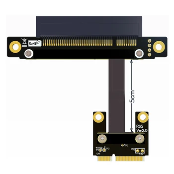 VDA-Link 8Gbps Mini PCI-e mPCIe Į PCIe x8 PCI-E 8x Adapteris ilgiklis Gen3.0 Mini-PCIe Juostelės Kabelis Mini pci-e