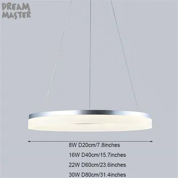 D20cm D40cm D60cm D80cm žiedas Sieniniai šviestuvai LED Modernios Lempos Šviestuvai su Pieniškas Akrilo Umbra hanglampen industrieel šalį