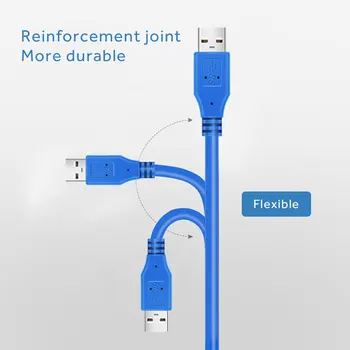 USB prailginimo Kabelis Laido Super Greitis USB 3.0 Kabelį, Vyrų ir Moterų Duomenų Sinchronizavimo USB Extender Pratęsimo Kabelis 1m 3m 5m apskaičiuoti kabelių