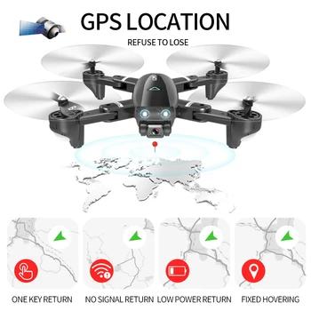 2020 Naujas GPS Drone Su 4K vaizdo Kamera 5G WIFI FPV RC Sulankstomas Quadcopter Nepilotuojamų Skraidymo Gestas, Nuotraukas, Video Sraigtasparnio Žaislas