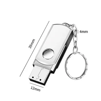 JASTER Metalo Swivel, USB Flash Drive 4GB 64GB 16GB 32GB paketų prižiūrėtojų raktinę Memory Stick Pendrive su Logotipu Spausdinimo,per 10 vnt nemokamai PRISIJUNGTI