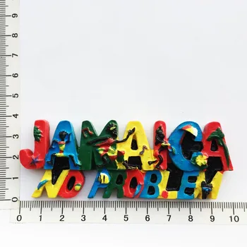 Jamaika Šaldytuvas Magnetai, Suvenyrai, Kultūrinio Kraštovaizdžio Laisvalaikio Atostogų Vertus-dažytas Dekoratyvinis Menas ir Amatai, Šaldytuvas Lipdukas