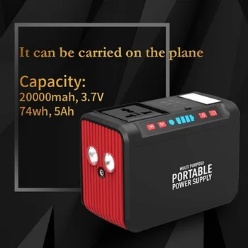 74Wh 20000mAh Smart Nešiojami Saulės Generatorius gali vykdyti plokštumos Energijos Saugojimo daugkartinio Įkrovimo Baterija CPAP mašinos Lauko