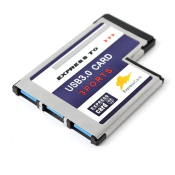 3 Uosto Paslėpta USB 3.0 Express Card 54mm Adapteris Keitiklis Chipset FL1100