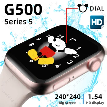 G500 Smartwatch Serijos 6 IWO Smart Watch Vyrai Moterys EKG Širdies ritmo Sporto reloj Laikrodžiai, skirta 