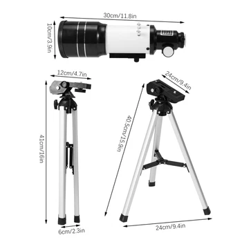 70mm Nešiojamų Astronominiai Teleskopai su Trikoju Mobiliojo Telefono Laikiklis ir Kuprinė Teleskopas Vaikams, Pradedantiesiems (anglų vadovą)