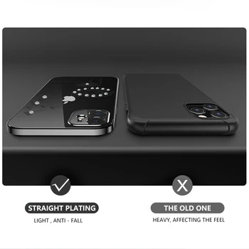 Atveju iPhone, 11 Pro Max XS XR 7 8 Plius Aikštėje Deimantų Danga Silikono Minkštas Viršelis