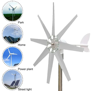 600W Vėjo Turbinos Generatorius Tinka Namų Parko Gatvėje Šviesos Elektrinės Vėjo Generatorius Su vėjo malūno Valdytojas Energijos Turbinos