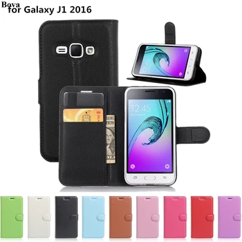 Retro odos Flip Case for Samsung Galaxy J1 2016 J120 Apsaugine danga Pinigų laiko tarpsnių, Magnetinė Sklendė, Dėklas